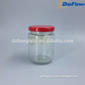 Hot sale 240ml glass jam food jar with metal screw caps factory in china